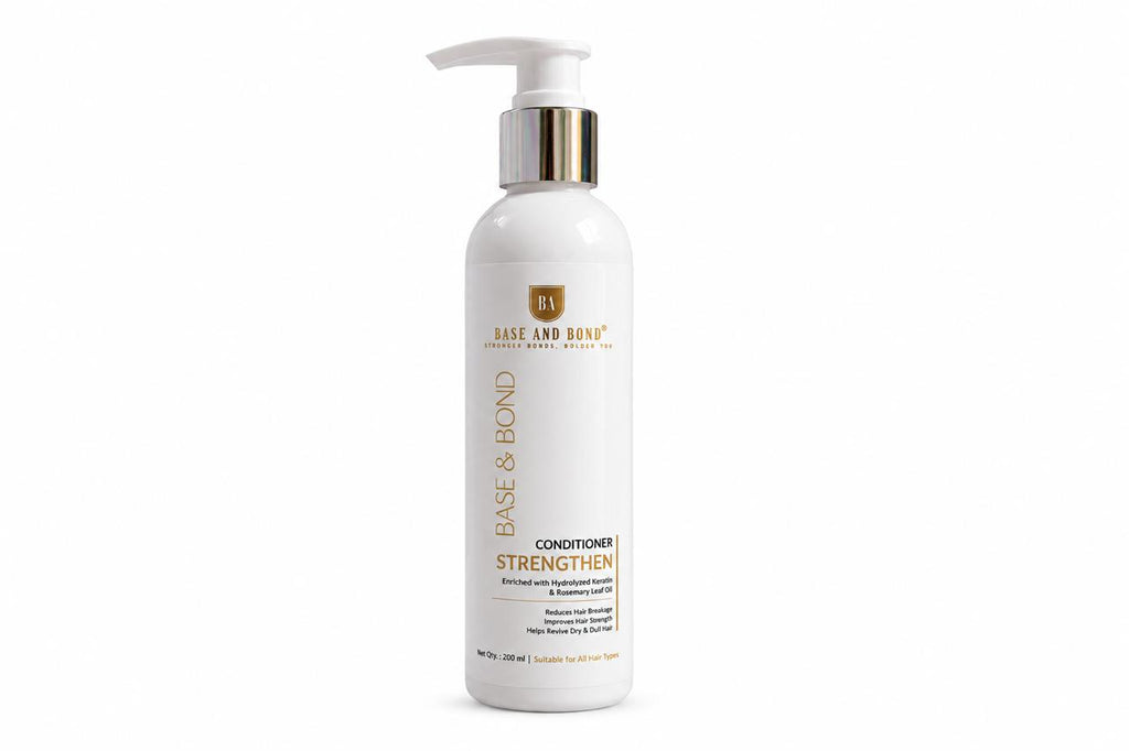 BASE AND BOND - CONDITIONER STRENGTHEN (Enriched with Hydrolyzed Keratin & Rosemary Leaf Oil
